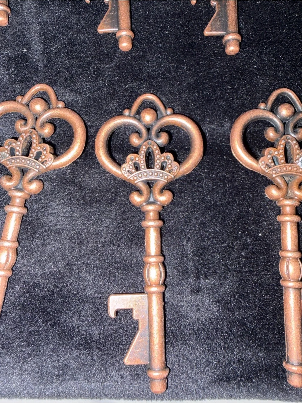 Copper Heart Skeleton Key Party Favors – Thank You Tags Included